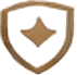 Tan shield with star symbol